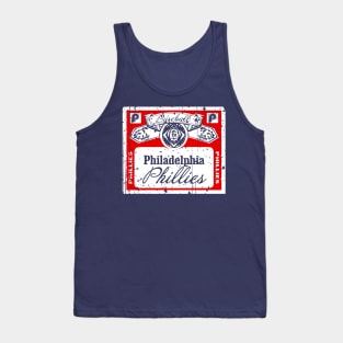 FRONT & BACK print Vintage Phillies Beer Tank Top